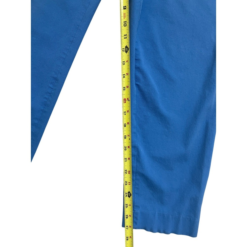 Talbots Chatham Ankle Pants Womens 12 Blue Side Zip Slim Stretch Cotton Blend‎ - Picture 4 of 6